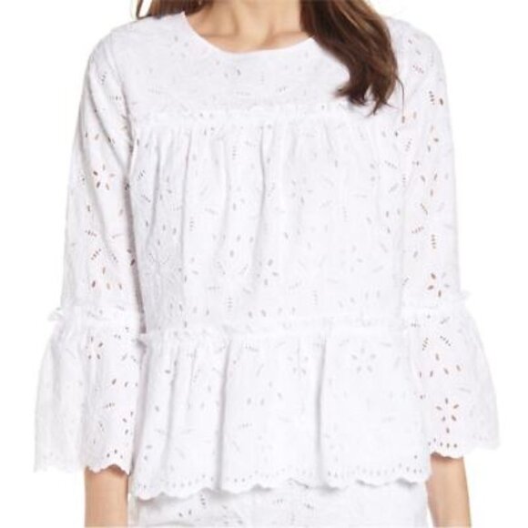 NWT Vineyard Vines Island Eyelet Tiered Top White M